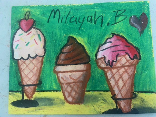 Oil Pastel Ice Cream – 5th Grade